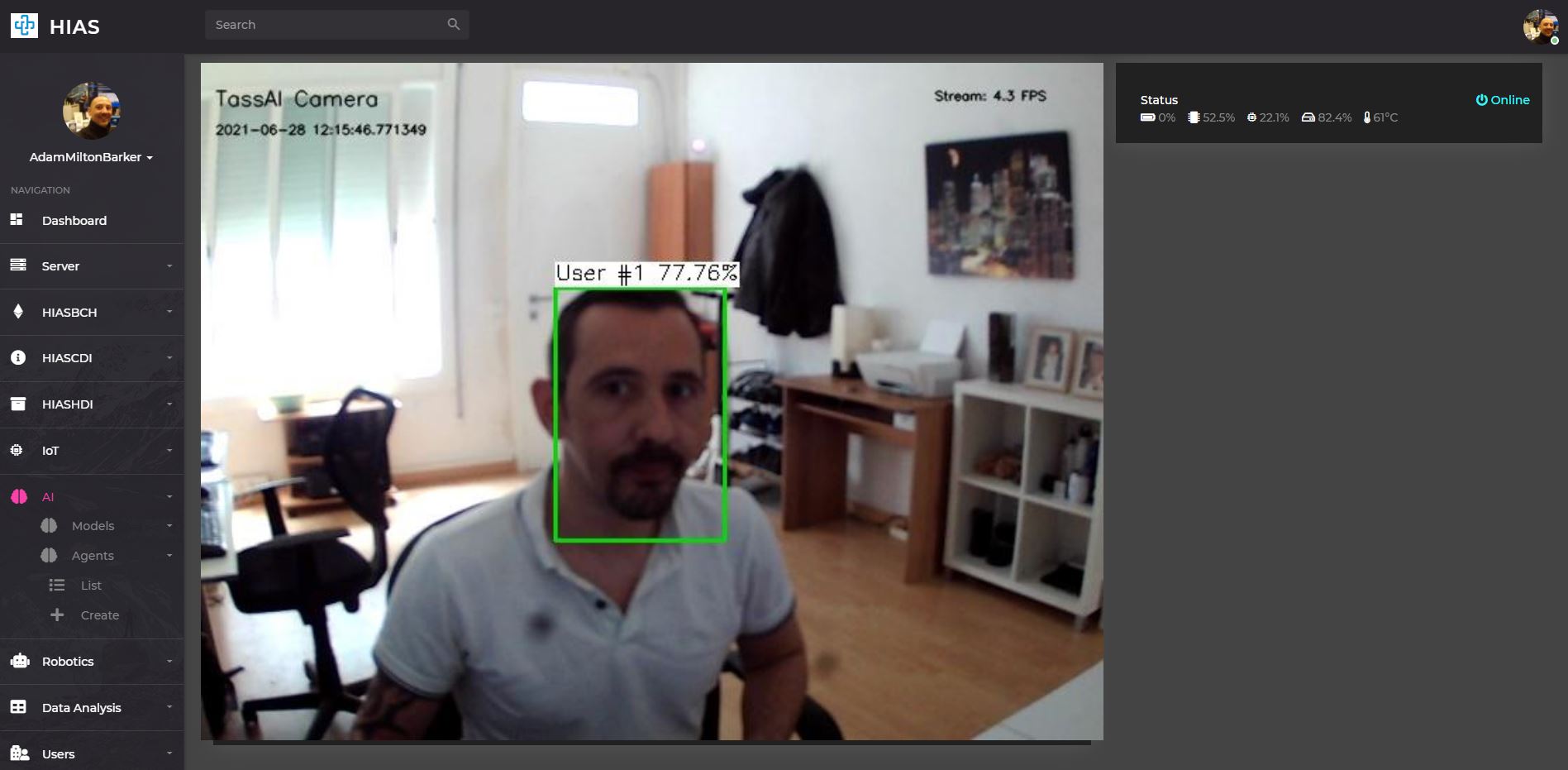 HIAS TassAI Facial Recognition Agent HIAS Viewer